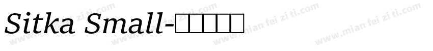 Sitka Small字体转换